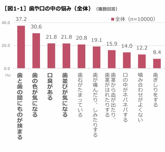 歯や口の中の悩み　全体